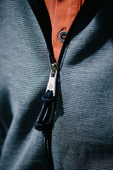 gilet zippé col montant maille chinée pour homme