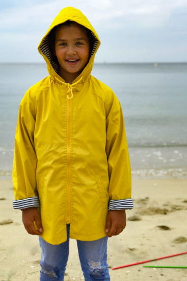 ciré imperméable doublé coton bleu marine mixte pour enfant